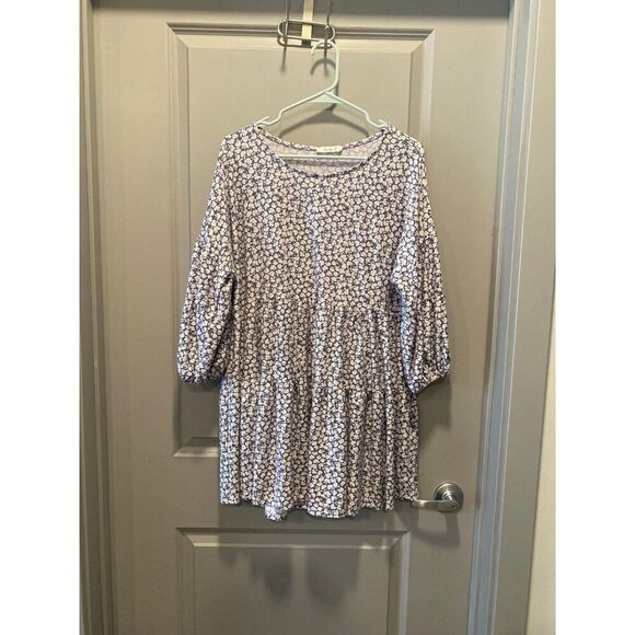 Floral Mini Babydoll Style Dress - Picture 1 of 6